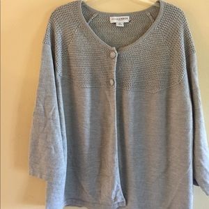 Silver/Gray cardigan.